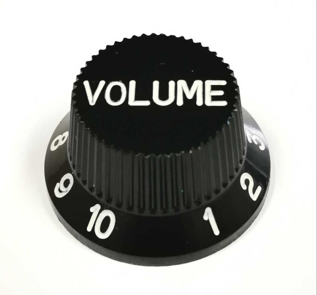 Strat Knob Volume - 18-Spline Black