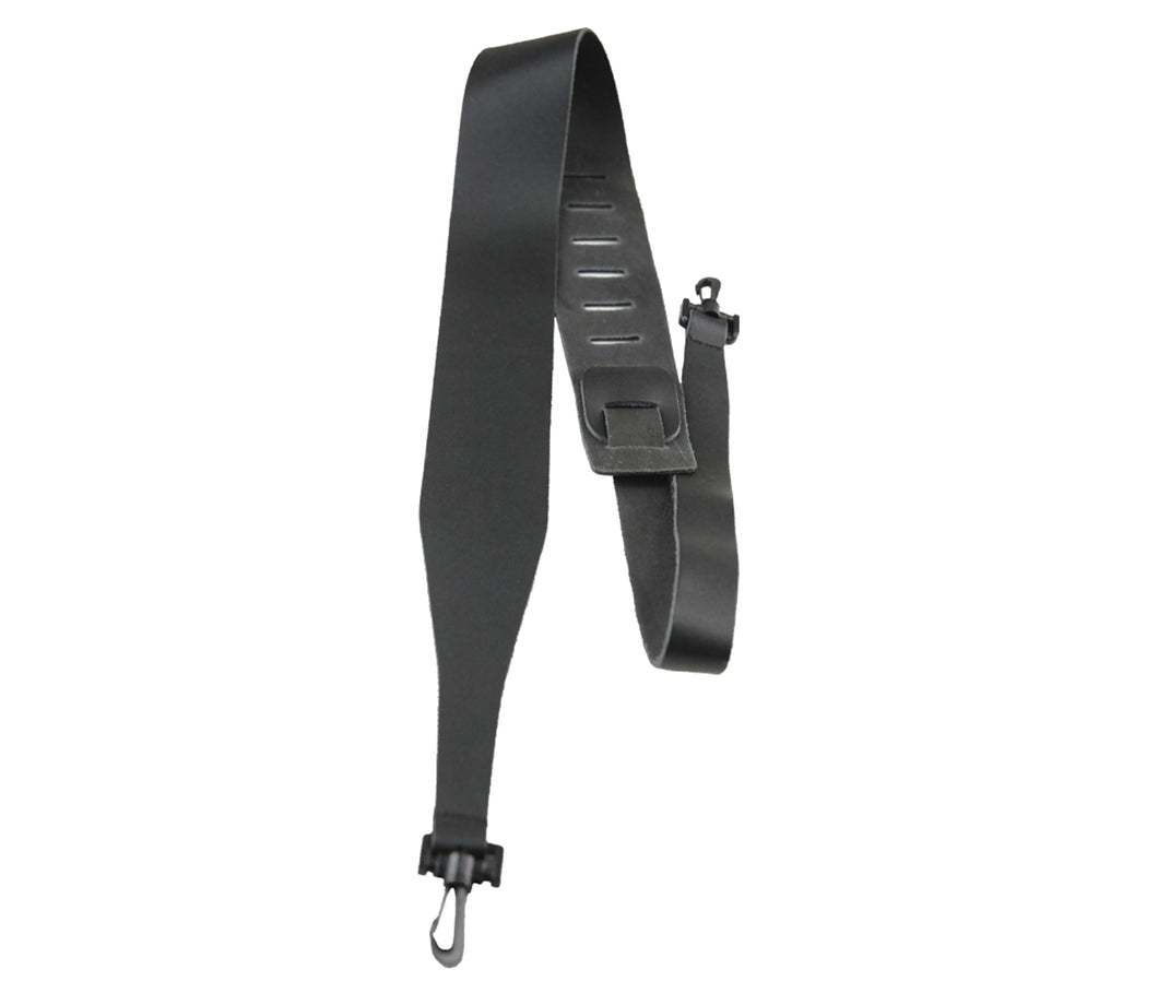 2.5” BLACK GENUINE LEATHER BANJO STRAP