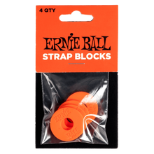 Charger l&#39;image dans la galerie, Ernie Ball Strap Blocks - Lot de 4 - Noir/Rouge
