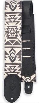 Guild SOUTHWEST G Shield Cotton/Leather Guitar Strap -(Black)