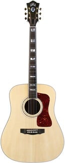 Guild D-55 - No Cutaway Dreadnought Acoustic Guitar - Natural Nitro with Hardshell Case