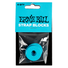 Charger l&#39;image dans la galerie, Ernie Ball Strap Blocks - Lot de 4 - Noir/Rouge
