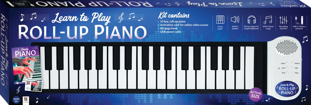 Learn to Play Roll-Up Piano Roll-Up Piano Kit with Piano, Book, Power Cable & Online Video