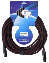 Load image into Gallery viewer, GF BLACK &amp; RED TWEED MICROPHONE XLR X XLR CABLE - 25 FEET
