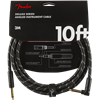 Charger l&#39;image dans la galerie, FENDER DELUXE SERIES, STRAIGHT/ANGLE, 10 FOOT BLACK AND WHITE TWEED INSTRUMENT CABLE
