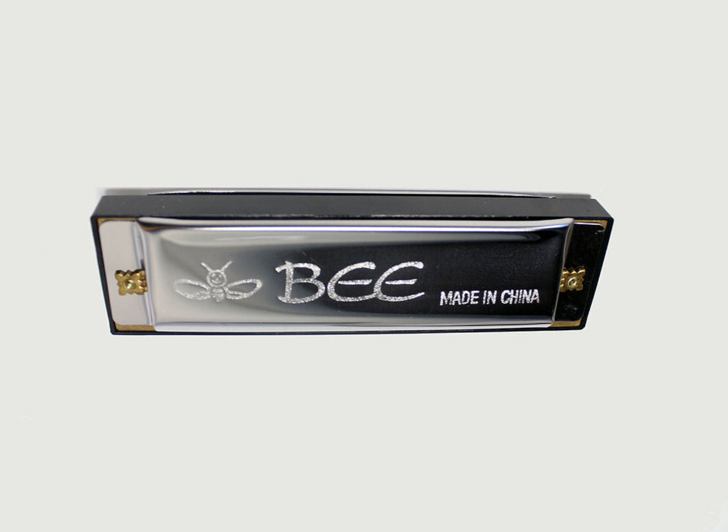 BEE DELUXE QUALITY 10 HOLE DIATONIC HARMONICA IN KEY OF C OR G-(8160550289663)
