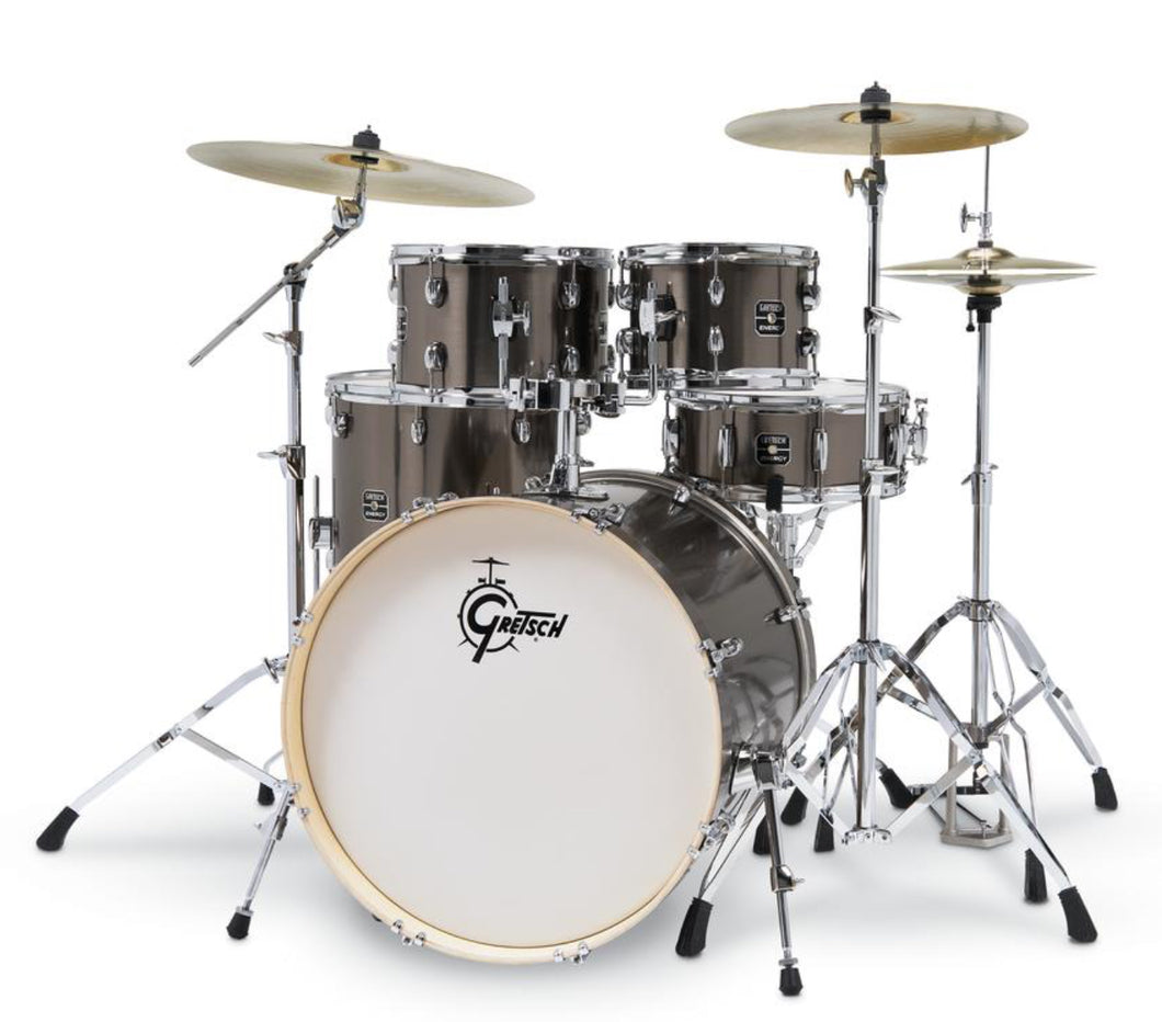 Gretsch Energy 5-Piece Kit with Full Hardware Package Brushed Grey
