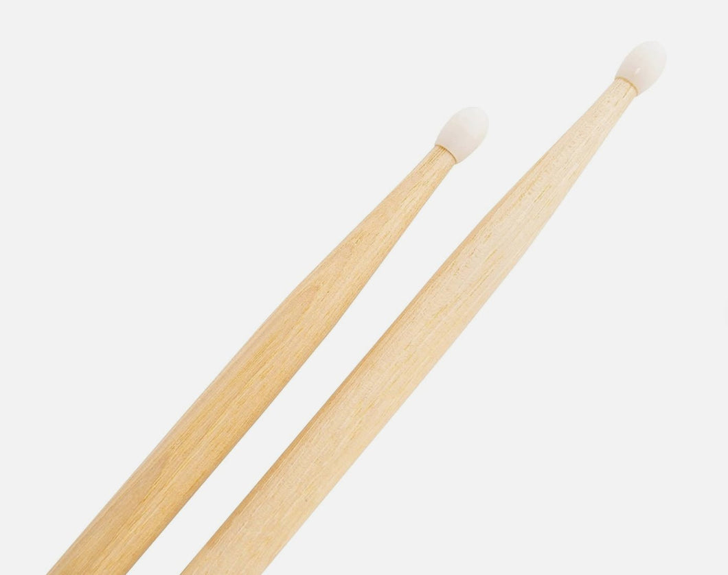Hickory Nylon Tip Rock Drumsticks
