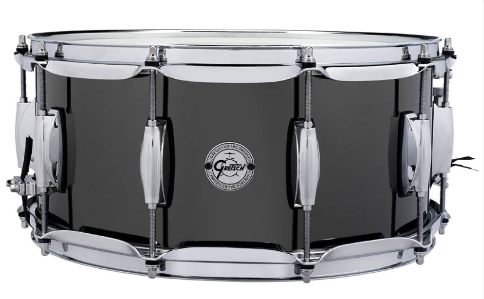 Gretsch Black Nickel over Steel Snare Drum 6.5”x14”