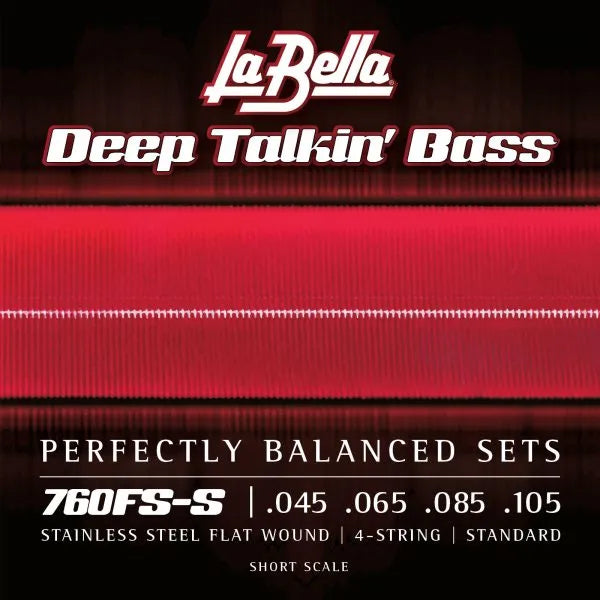 LaBella 760FS-S Flat Wound 4-String Standard Bass Set - Short Scale (45-105)