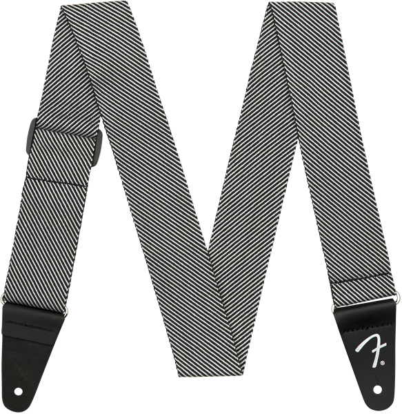 Fender 2 Inch Modern Tweed Guitar Strap - White/Black