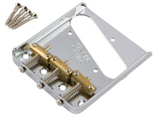 Load image into Gallery viewer, Fender 3-SADDLE AMERICAN VINTAGE TELECASTER® BRIDGE ASSEMBLY (CHROME)
