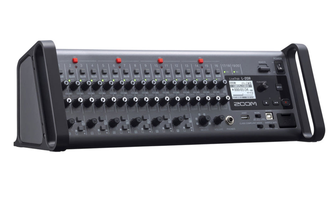 Zoom L20R LiveTrak 20-Channel Remote-Controlled Digital Mixer / Recorder ZL20R