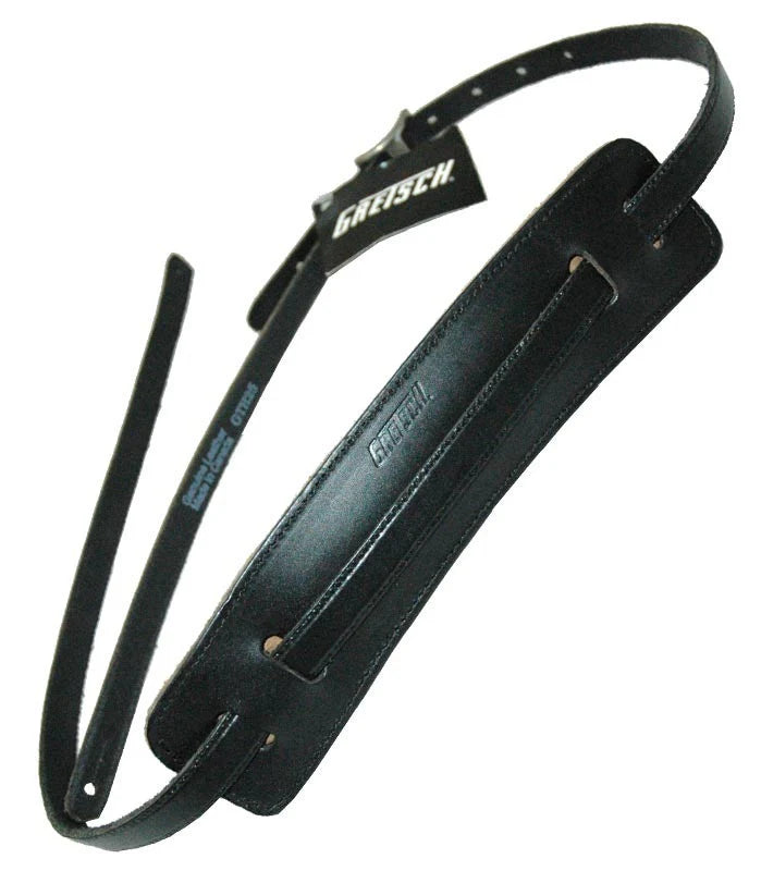 GRETSCH DELUXE LEATHER VINTAGE BLACK STRAP
