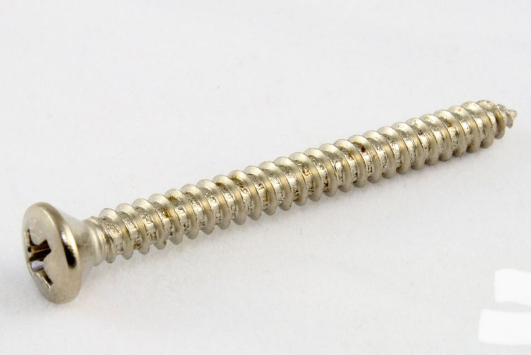 Neckplate Screws - #8x1.75”, Phillips, Oval, Stainless