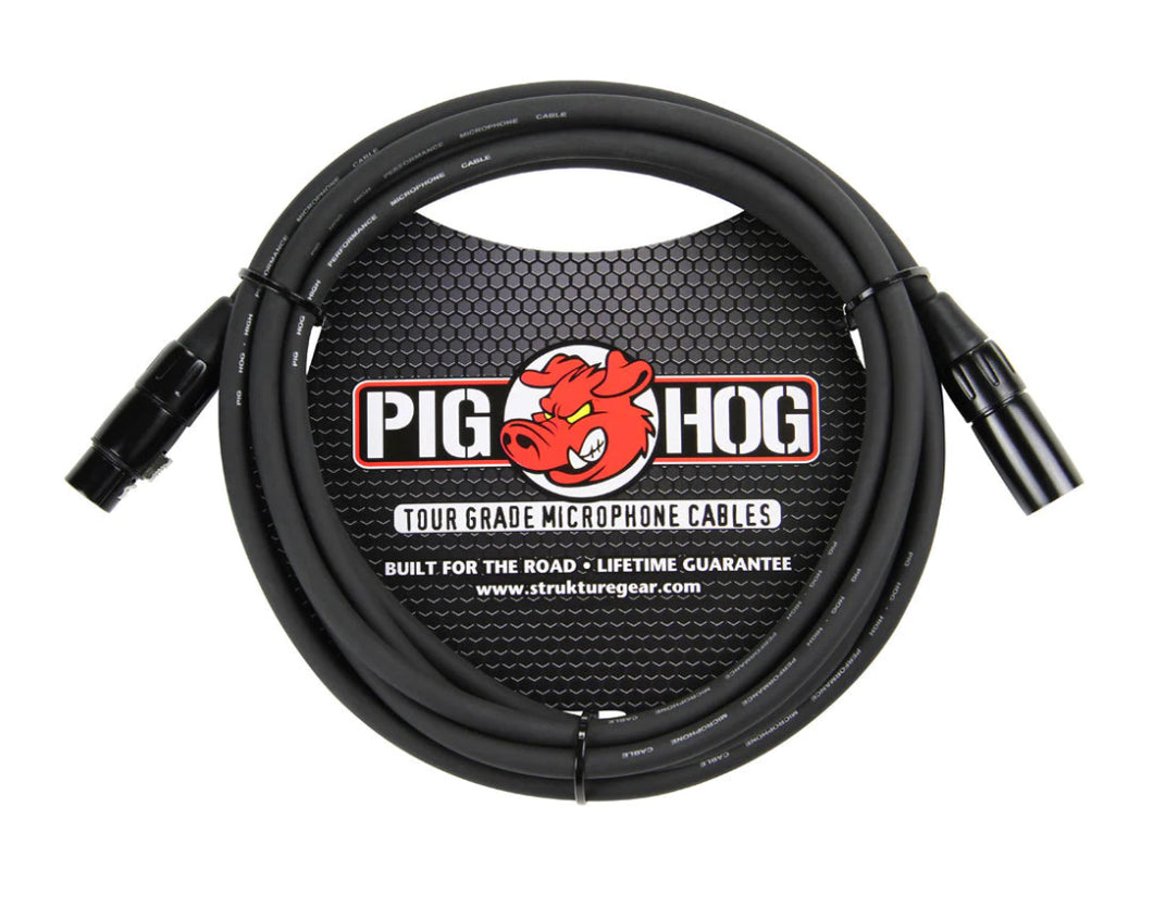 PIG HOG PHM10Z 8MM MIC CABLE, 10FT XLR