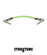 Charger l&#39;image dans la galerie, Strukture S6P486 6&quot; Woven Right Angle Patch Cable, Neon Green
