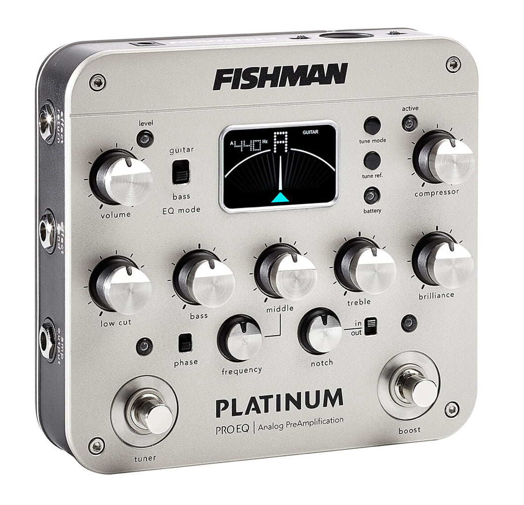 Fishman Platinum Pro EQ/DI Analog Preamp Class-A Preamp with 5 Band Tone Control PRO-PLT-201