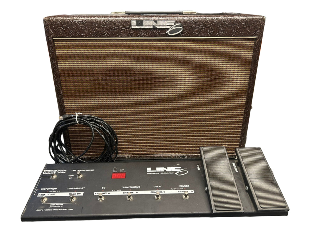 Line 6 Flextone II Digital Modeling Guitar Amp with Floor Board & Cable - PRE OWNED