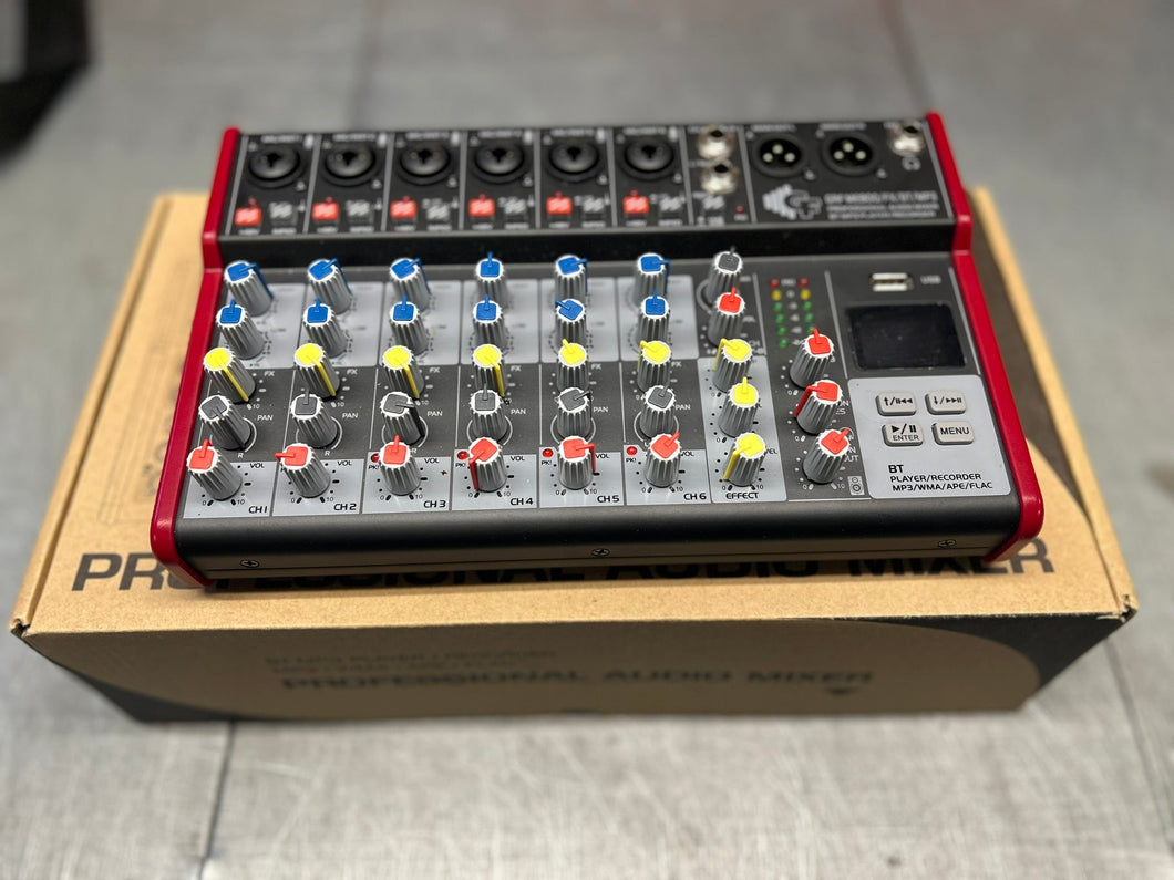 GF ME800FX BT MP3 8 Channel Mixer with Effect, Bluetooth, MP3 & Recording Function - PRE OWNED LIKE NEW