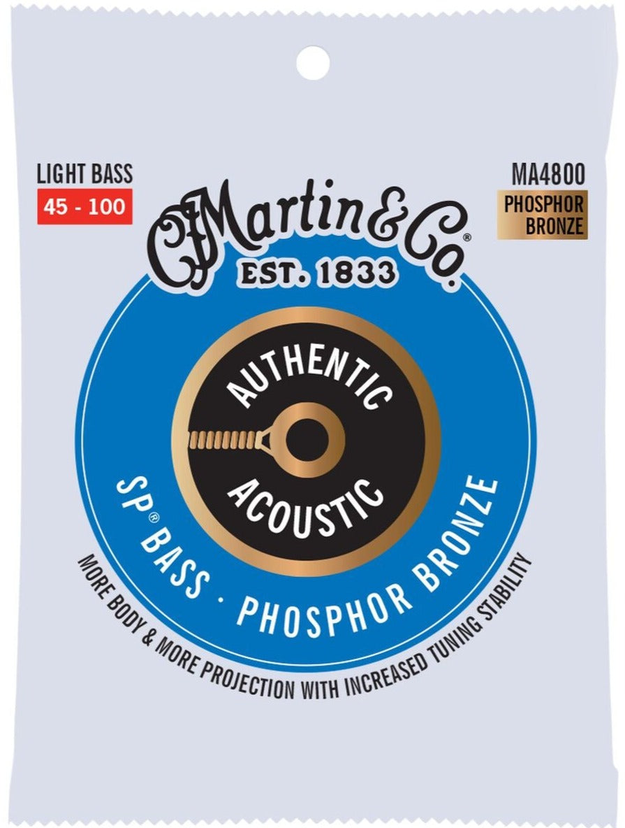 Martin Authentic  SP® 4 String Acoustic Bass Guitar Strings, 92/8 Phosphor Bronze