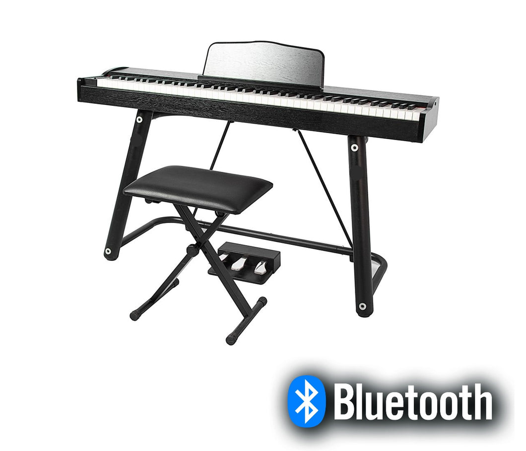 MAESTRO MD P-225 88-Key Portable Digital Piano Dual Bluetooth and 3 Pedals - Black
