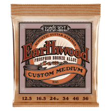 Charger l&#39;image dans la galerie, Ernie Ball 2143/3543 Custom Medium Earthwood Phosphor Bronze Acoustic Guitar Strings 12.5-56 Gauge
