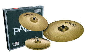 PAISTE 101 Brass Universal Set - 14″ Hi-Hat, 16″ Crash, 20″ Ride