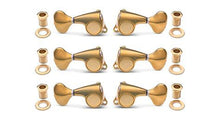 Load image into Gallery viewer, Gotoh 6 String Machine Head Tuners 1:21 Antique Gold
