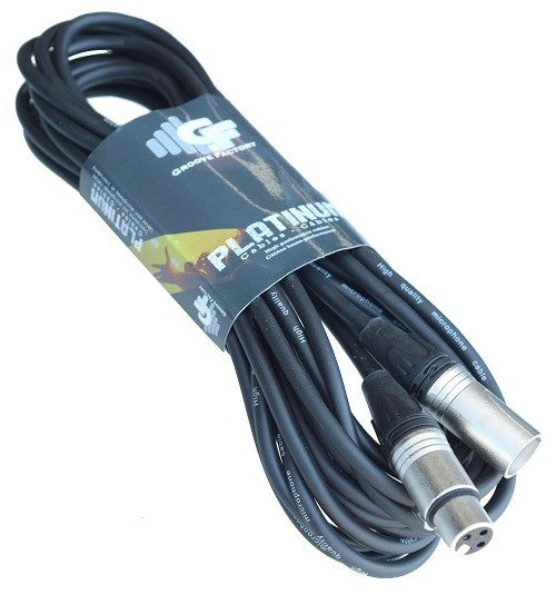 GF PLATINUM SERIES MICROPHONE CABLE XLR MALE TO XLR FEMALE - 50 FEET