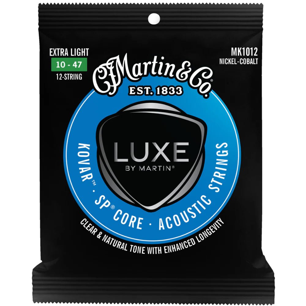 Martin Strings MK1012 Luxe Nickel Cobalt Kovar 12-String Acoustic Guitar Strings Extra Light 10-47