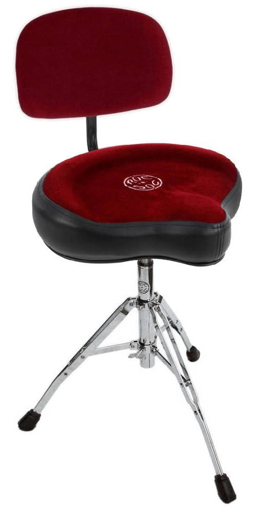 Roc-N-Soc with Backrest Nitro Gas Drum Throne - Red NR W/B O-R