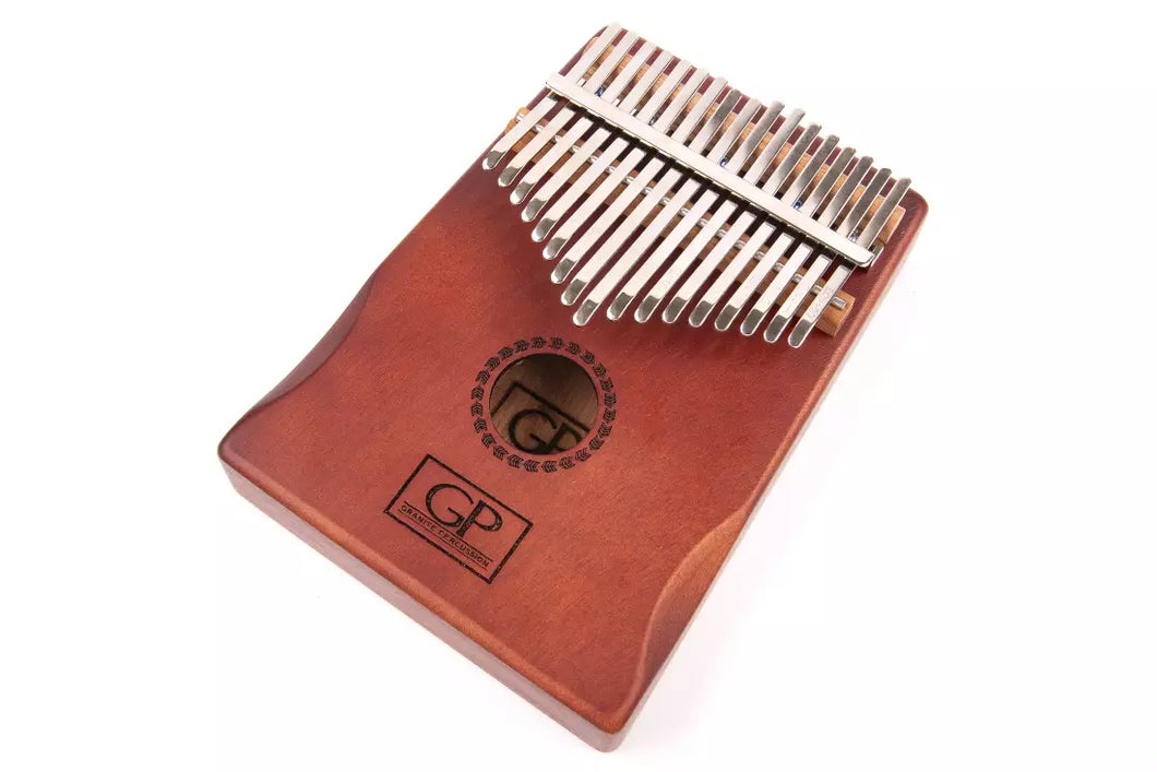 Kalimba Large 17 Keys Semi Hollow Body Made of Solid Mahogany Wood with Carrying Bag, Tuning Key and more