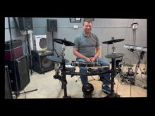 Charger et lire la vidéo dans la visionneuse de la Galerie, KAT Percussion KT-300 Electronic Drum Set with Remo Mesh Heads, Kick Pedal &amp; Tennis Beater
