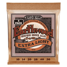 Load image into Gallery viewer, ERNIE BALL 2150 / 3550 EARTHWOOD EXTRA LIGHT PHOSPHOR BRONZE ACOUSTIC GUITAR STRINGS - 10-50 GAUGE
