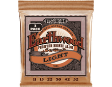 Load image into Gallery viewer, ERNIE BALL 2148 EARTHWOOD LIGHT PHOSPHOR BRONZE ACOUSTIC GUITAR STRINGS - 11-52 GAUGE
