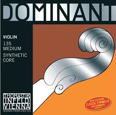 Thomastik-Infeld 135 Dominant Violin String Set 4/4 - Carbon Steel, Aluminum Wound 'E' String