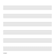 Load image into Gallery viewer, HAL LEONARD STUDENT PIANO LIBRARY MUSIC MANUSCRIPT PAPER – WIDE STAFF Wide Staff
