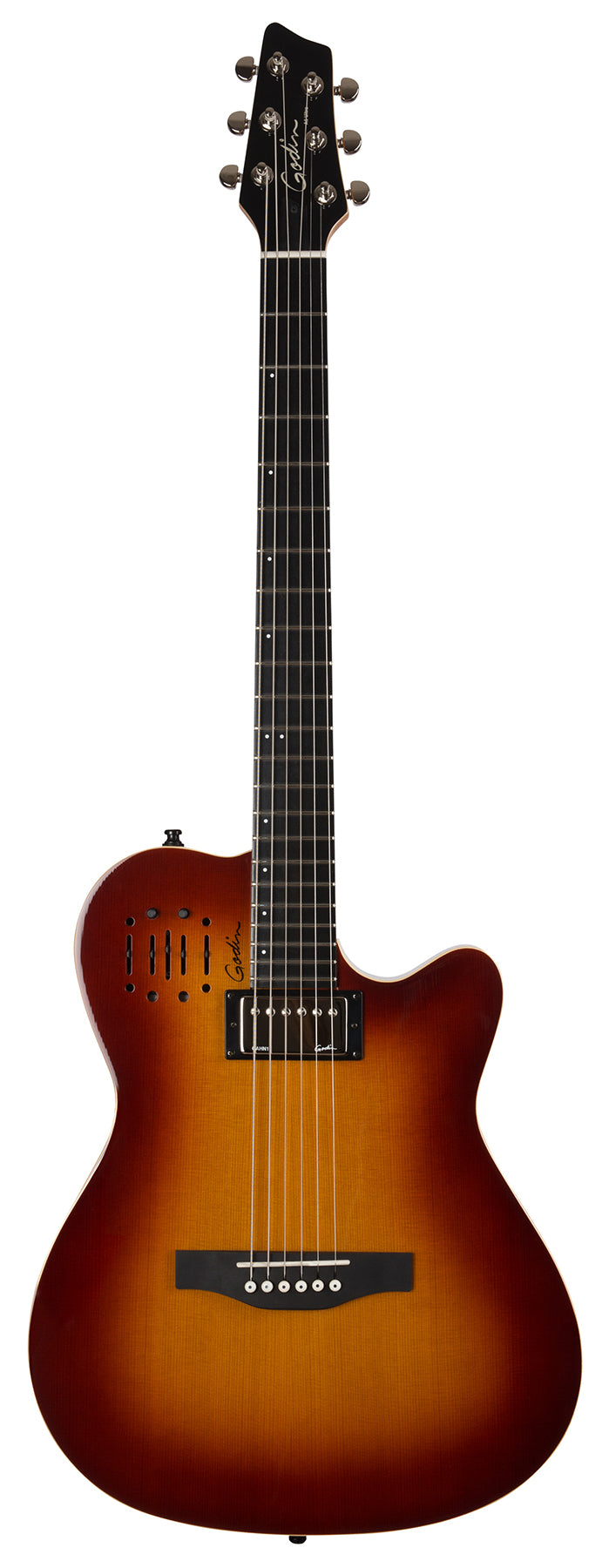Godin 030286 A6 Ultra Cognac Burst HG 6 String RH Acoustic Electric Guitar MADE In CANADA