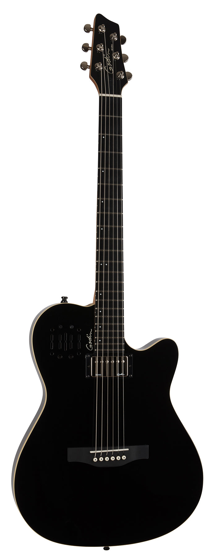 Godin 030309 A6 Ultra Black HG 6 String RH Acoustic Electric Guitar Made In Canada