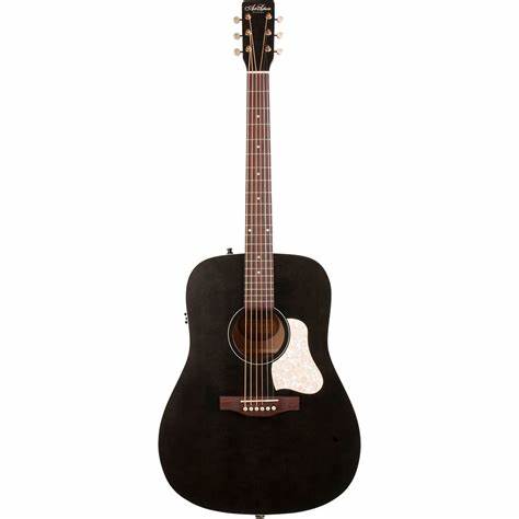 Art & Lutherie 045587 Americana Faded Black Acoustic Electric Guitar Made In Canada-(6536631255234)