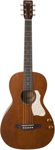 Art & Lutherie 047727 Roadhouse Havana Brown Q-Discrete Parlor Acoustic Electric MADE In CANADA-(6536632926402)
