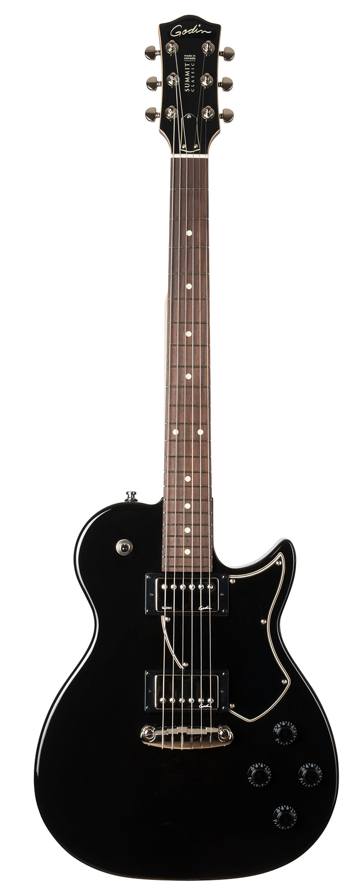 Godin Summit Classic HG 6-String RH Electric Guitar with Bag-Matte Black Made In Canada D