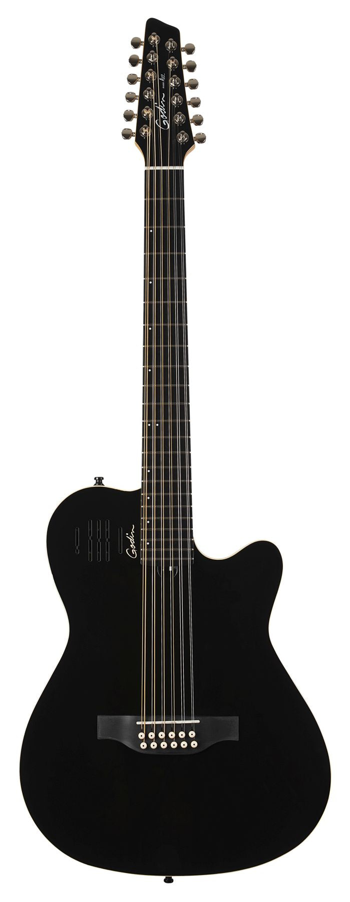 Godin 048588 A12 Black HG Guitare électrique acoustique fabriquée au Canada