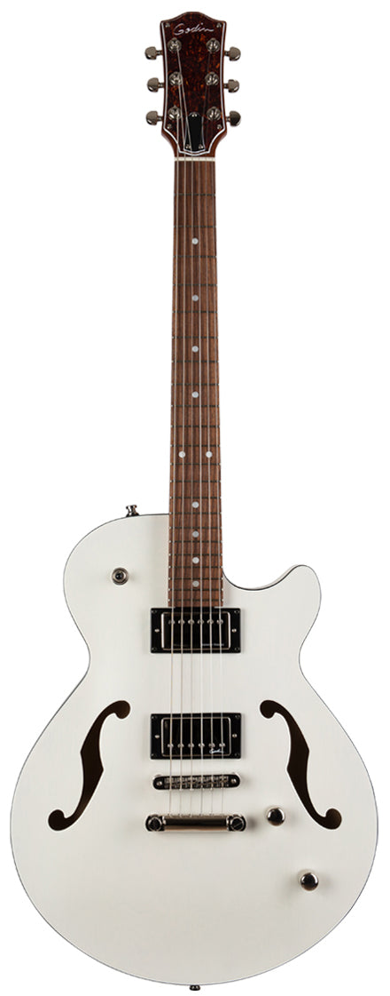 Godin 050222 Montreal Premiere HT Trans White 6 String RH Hollowbody Guitar MADE In CANADA