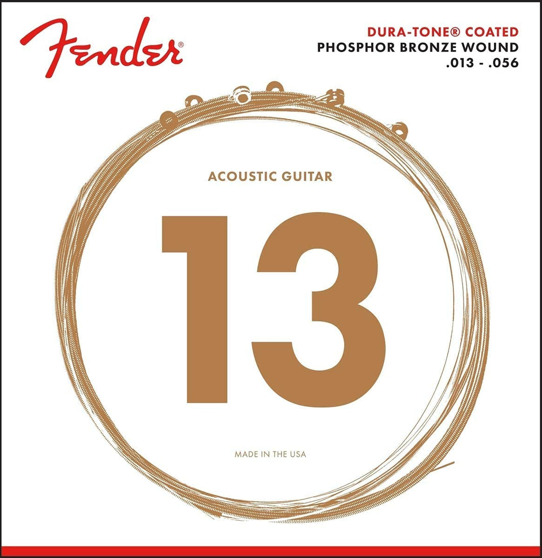 Fender 073-0860-408 860M Phosphor Bronze Coated Guitar Strings - 13-56-(7529124462847)