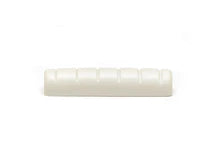 White TUSQ NUT SLOTTED 6 STRING 1 11/16