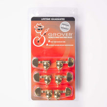 Load image into Gallery viewer, Grover 102-18G Original Rotomatics with 18:1 Gear Ratio - Guitar Machine Heads, 3 + 3 - Gold
