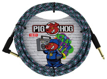 Load image into Gallery viewer, Pig Hog Blue Graffiti - 10 FT Right ANGLE INSTRUMENT CABLE
