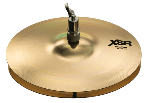 SABIAN XSR1031B 10-inch mini hi-hat cymbals with medium heavy bottom and lighter top, made in Canada.